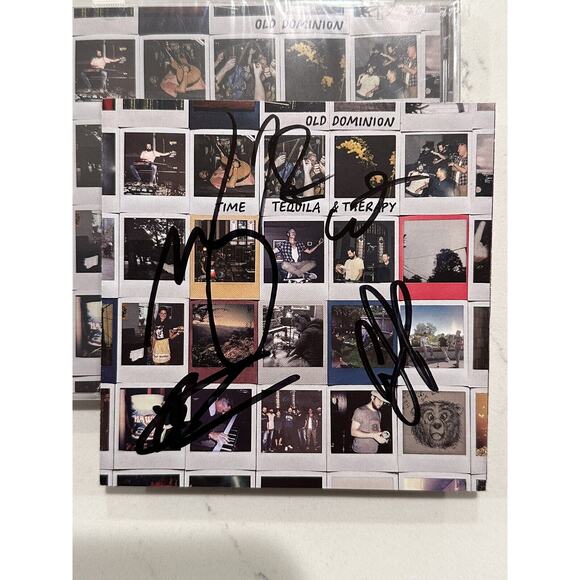 OLD DOMINION Band Signed Time Tequila & Therapy Booklet w/ New CD Matthew Ramsey - Picture 2 of 9